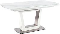 Кухонный стол Halmar Blanco 160-200/90 (белый мрамор/белый)