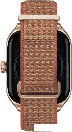 Умные часы Amazfit GTS 4 (золотистый, с коричневым нейлоновым ремешком) - фото 4 - id-p218397686
