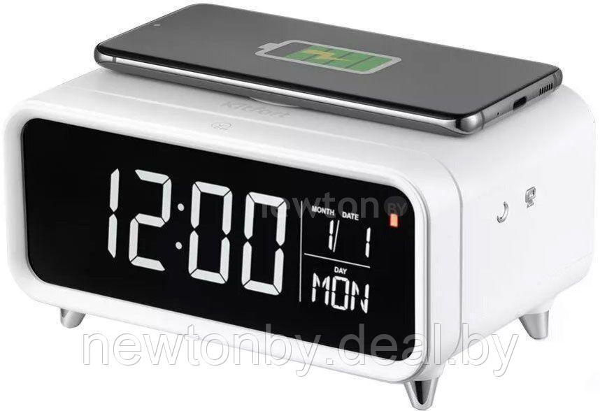 Настольные часы с беспроводной зарядкой Kitfort КТ-3308 - фото 1 - id-p194216533