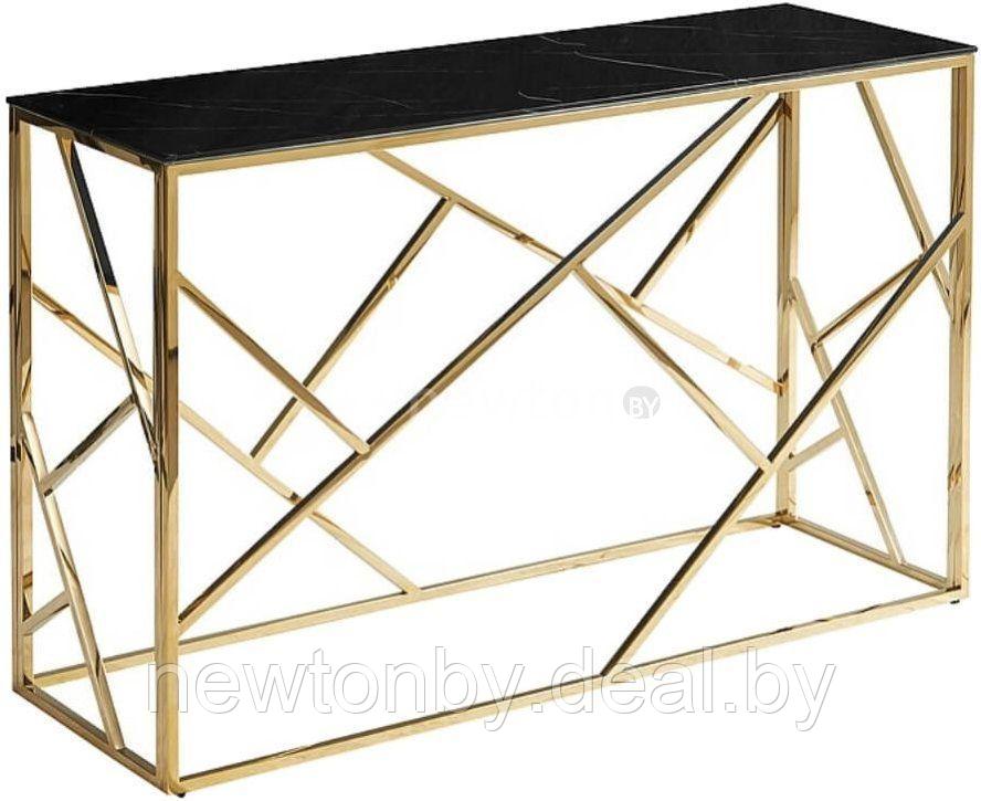 Консольный стол Signal Escada C II ESCADACCZMAZL (эффект черного мрамора/золотой) - фото 1 - id-p194216160