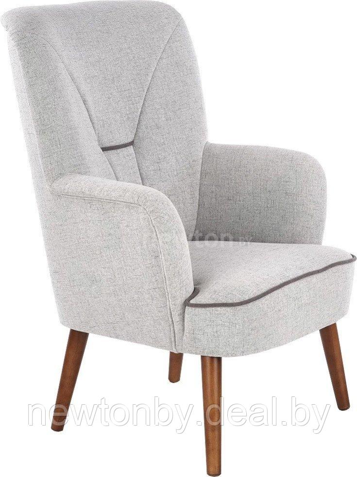 Интерьерное кресло Halmar Bishop (светло-серый/орех) - фото 1 - id-p194214624
