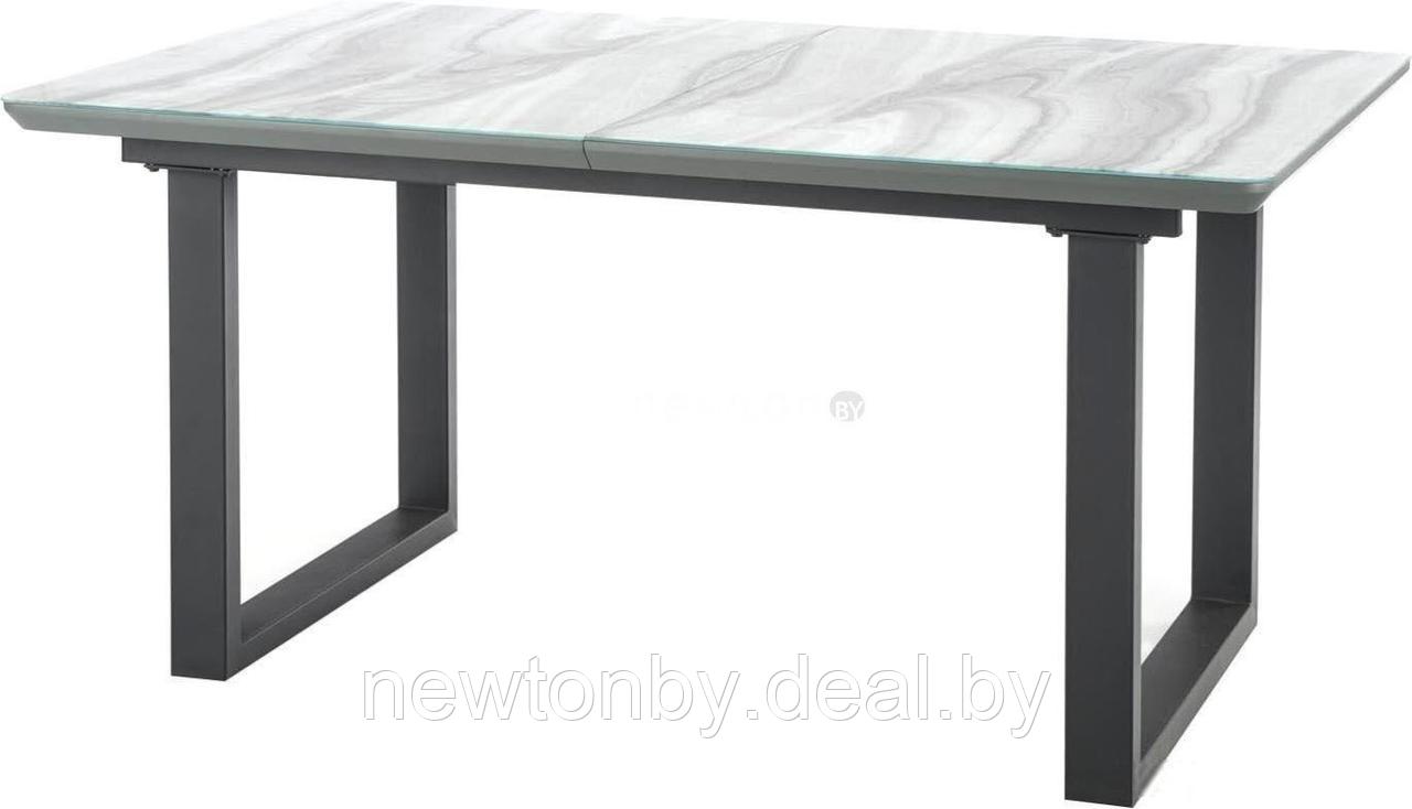 Кухонный стол Halmar Marley 160-200/90 (белый мрамор/черный) - фото 1 - id-p218550352