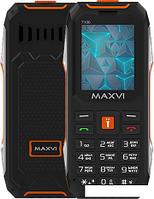 Кнопочный телефон Maxvi T100 (оранжевый)