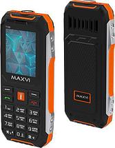 Кнопочный телефон Maxvi T100 (оранжевый), фото 2