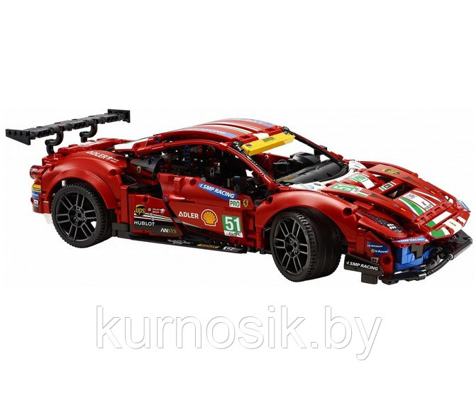 Конструктор 488 KING Автомобиль Ferrari 488GTE, 1677 деталей - фото 3 - id-p218561254