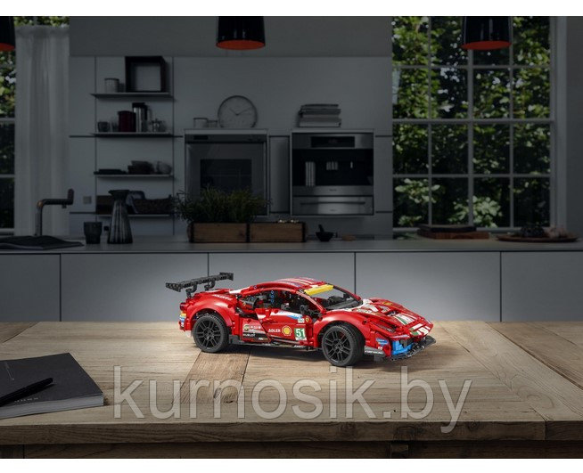 Конструктор 488 KING Автомобиль Ferrari 488GTE, 1677 деталей - фото 5 - id-p218561254