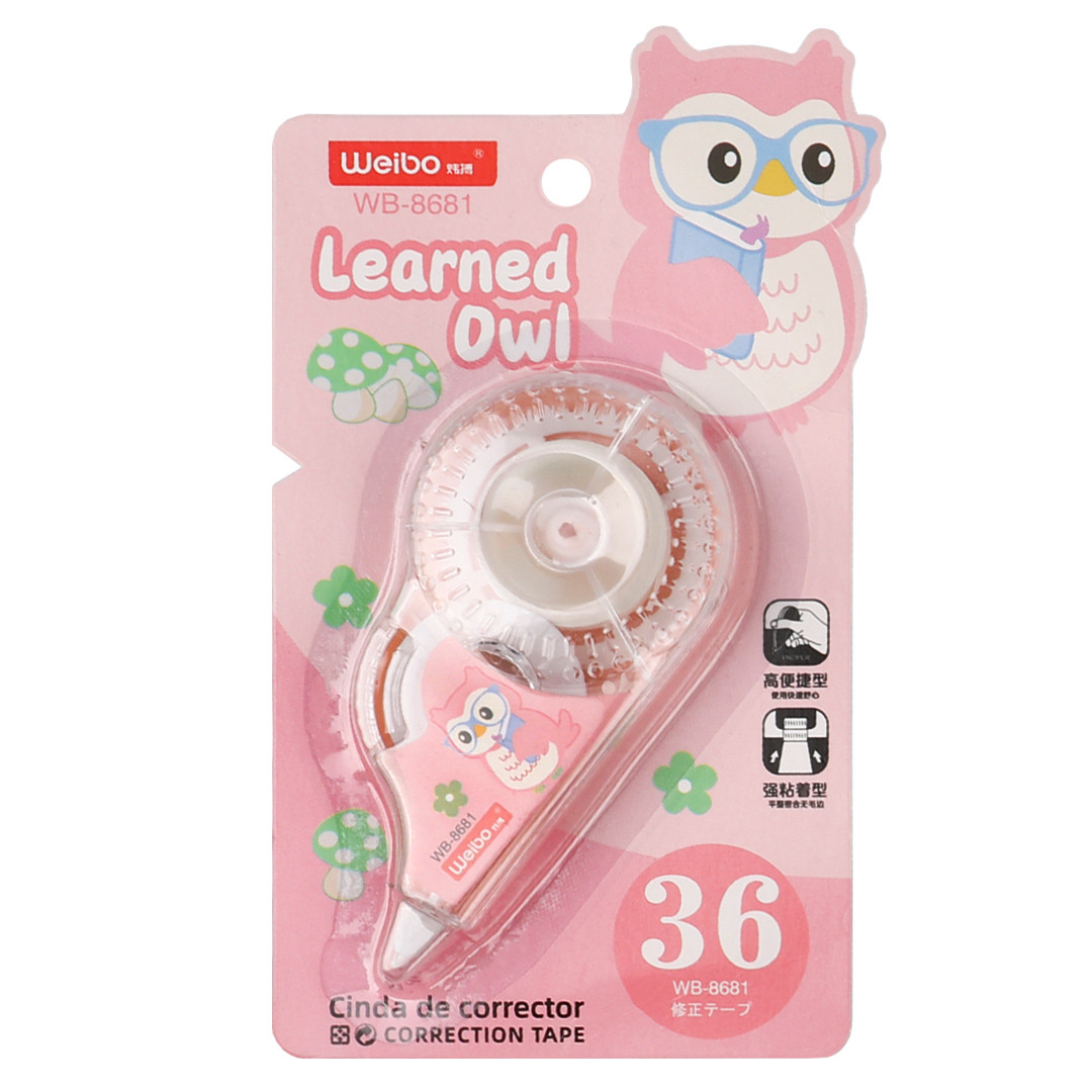 Корректирующая лента в роллере Weibo «LEARNED OWL» 5мм x 8м (Цена с НДС) - фото 2 - id-p218560508