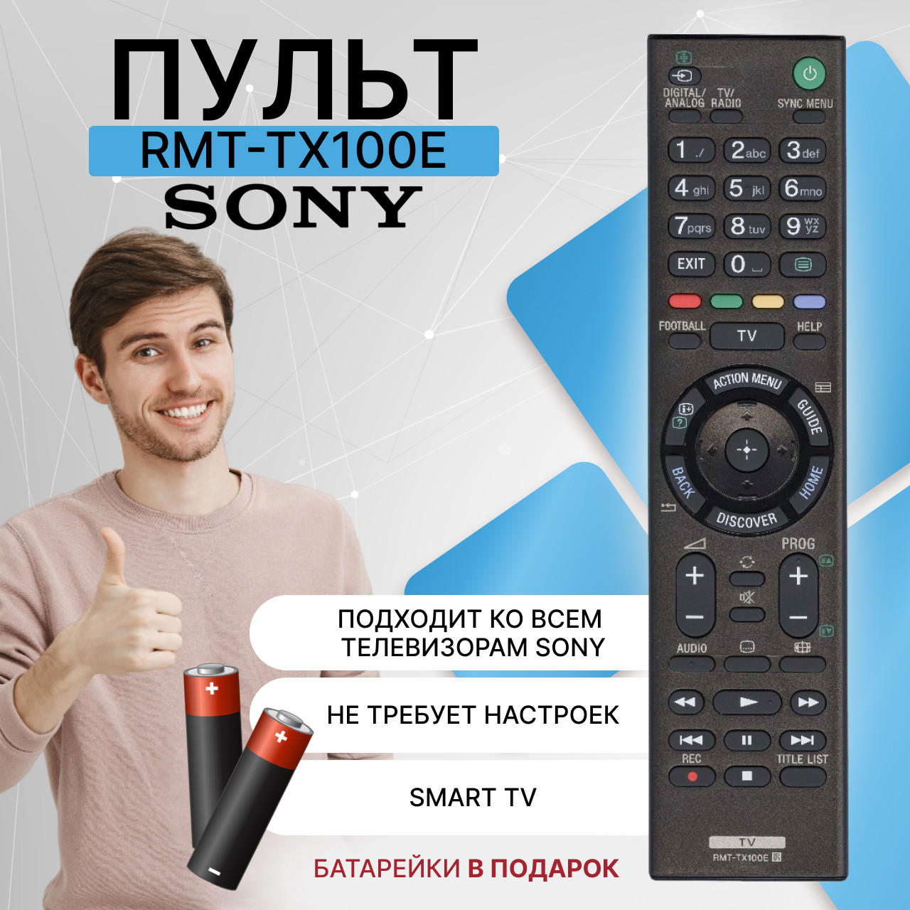 Пульт телевизионный Sony RMT-TX100E ic