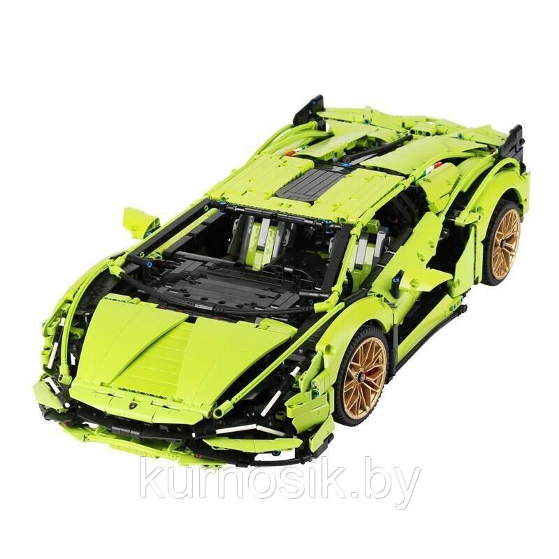 Конструктор KK6891 KING Автомобиль Lamborghini Sian FKP 37 зеленый, 3728 деталей - фото 2 - id-p218570297
