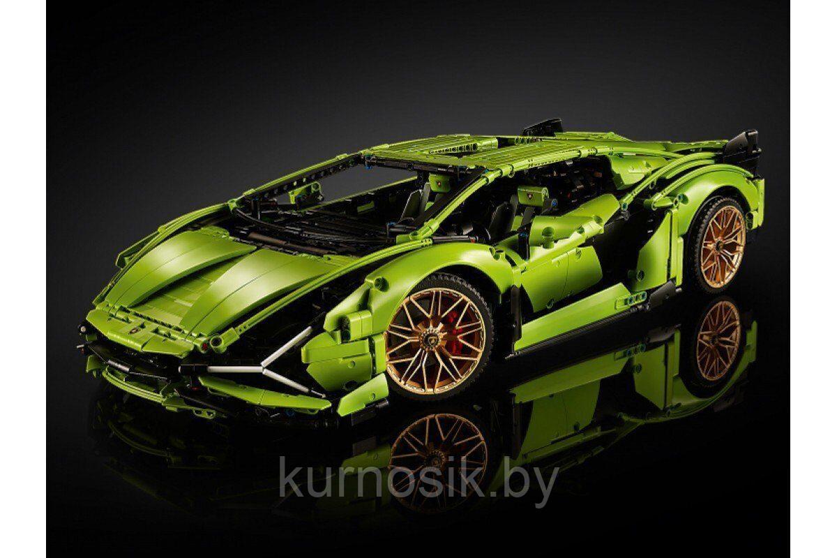 Конструктор KK6891 KING Автомобиль Lamborghini Sian FKP 37 зеленый, 3728 деталей - фото 6 - id-p218570297