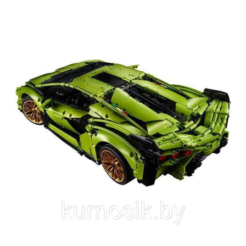 Конструктор KK6891 KING Автомобиль Lamborghini Sian FKP 37 зеленый, 3728 деталей - фото 3 - id-p218570297