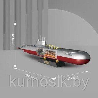 Конструктор QJ5064 ZHE GAO Подводная лодка Проект 941 Акула, 1105 деталей - фото 3 - id-p218575880