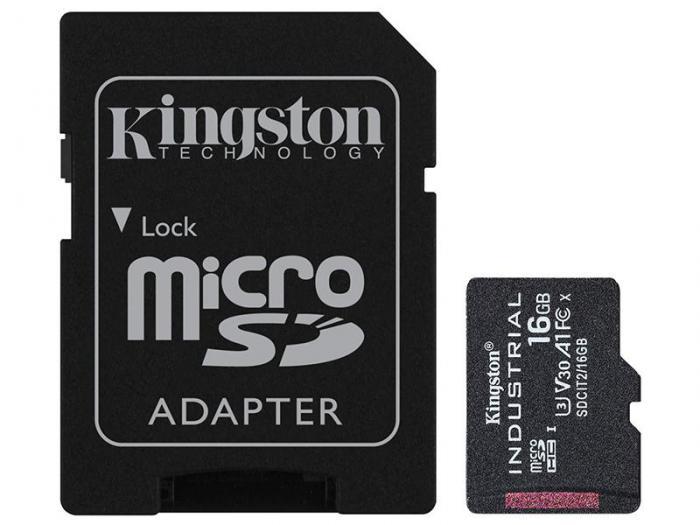 16Gb - Kingston Micro Secure Digital HC UHS-I Class 3 SDCIT2/16GB с переходником под SD (Оригинальная!) - фото 1 - id-p218440379