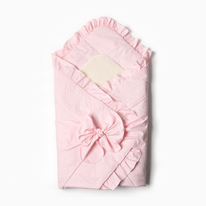 Конверт-одеяло (меховая вставка) А.2153, цвет розовый, р-р. 100х102 - фото 1 - id-p218577482
