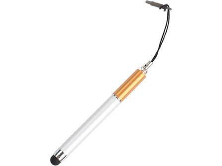 Ручка-подвеска на мобильный телефон со стилусом, серебристый/золотистый, фото 2