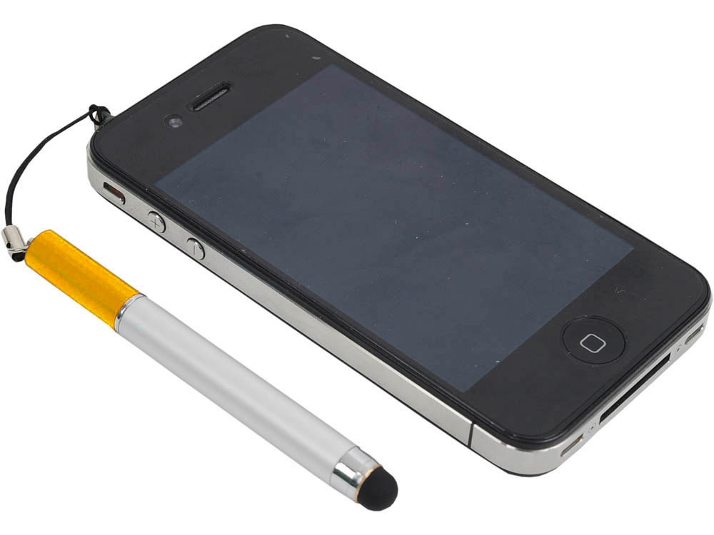 Ручка-подвеска на мобильный телефон со стилусом, серебристый/золотистый - фото 3 - id-p218578531