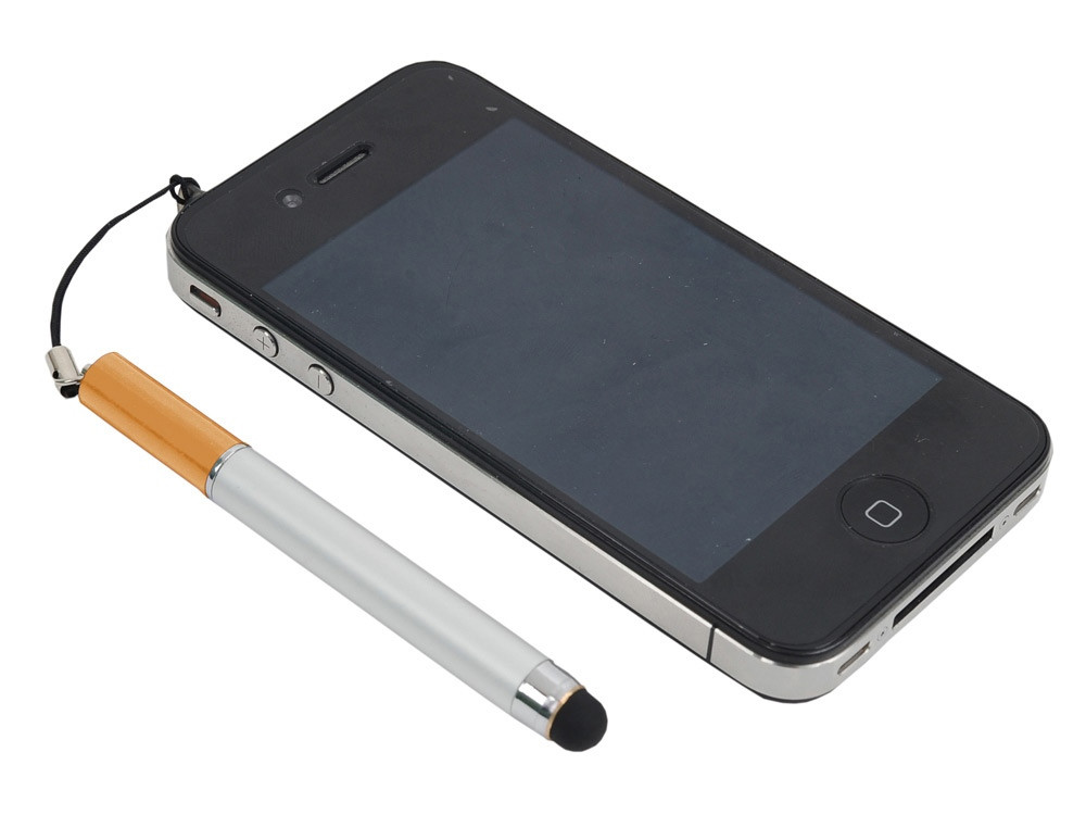 Ручка-подвеска на мобильный телефон со стилусом, серебристый/золотистый - фото 4 - id-p218578531