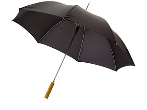 Зонт-трость Lisa полуавтомат 23, черный, фото 2