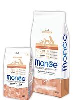 Monge Adult All Breeds dog (лосось и рис), 2,5 кг