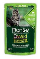 Monge Cat BWild Sterilised (соус, кабан с овощами), 85 гр