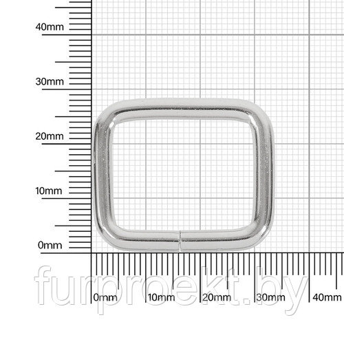 Кольцо овальное RCT 25х20мм (4мм)  никель роллинг