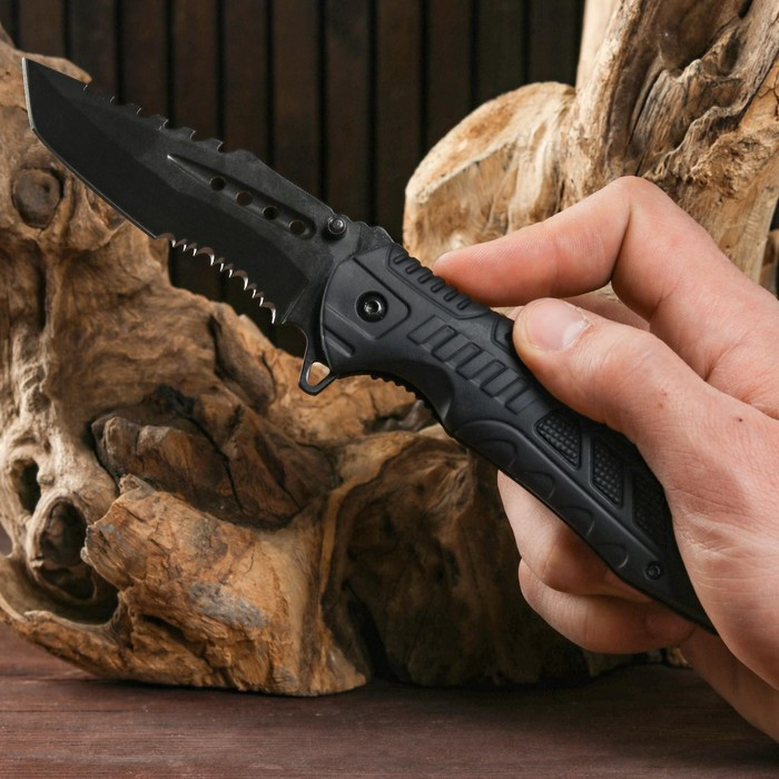 Нож складной "Акула" 21см, клинок 90мм/2,6мм - фото 9 - id-p218580522