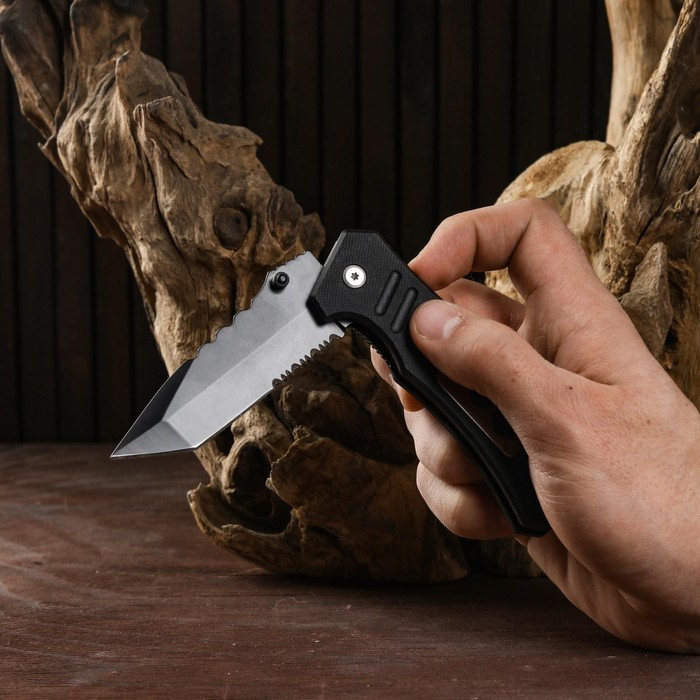 Нож складной "Лидер" 20см, клинок 84мм/3мм, со стропорезом - фото 9 - id-p218580529