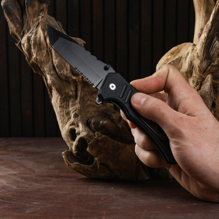 Нож складной "Лидер" 20см, клинок 84мм/3мм, со стропорезом - фото 10 - id-p218580529