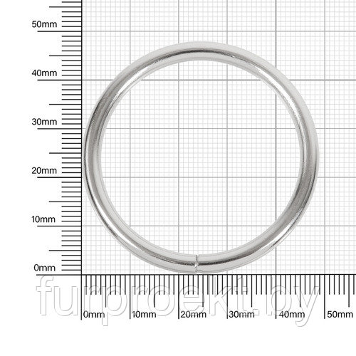 Кольцо №5 разьемн 3,8/38,2/46мм никель роллинг D