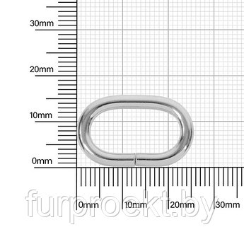 Кольцо овальное 20х10мм (3,1-3,15) никель роллинг D