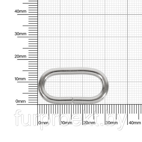 Кольцо овальное 25х10мм (3,10-3,15мм) никель роллинг