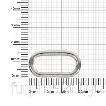 Кольцо овальное 25х10мм (3,10-3,15мм) никель роллинг