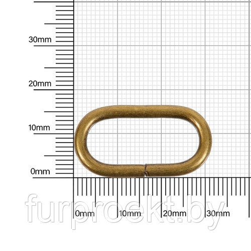 Кольцо овальное 25х10мм (3,10-3,15мм) антик роллинг