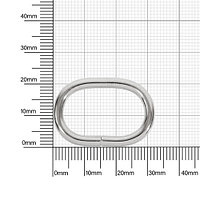 Кольцо овальное 25х15мм (3,5мм) никель роллинг D