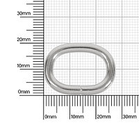 Кольцо овальное 20х13.5мм (3,8мм) никель роллинг
