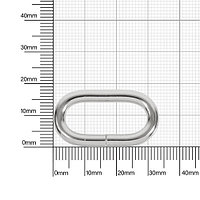 Кольцо овальное 25х10мм (4мм) никель роллинг