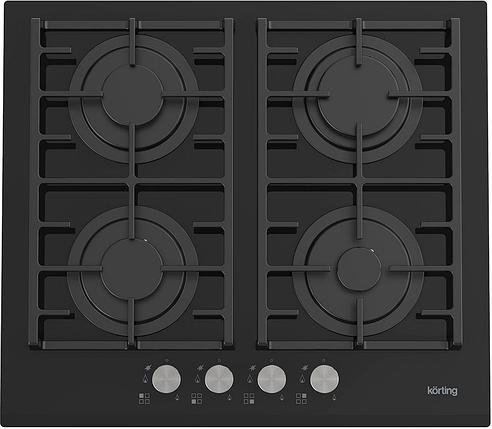 Встраиваемая варочная панель KORTING HGG 6805 CN газовая, закаленного стекла, ширина 60 см, 4, фото 2