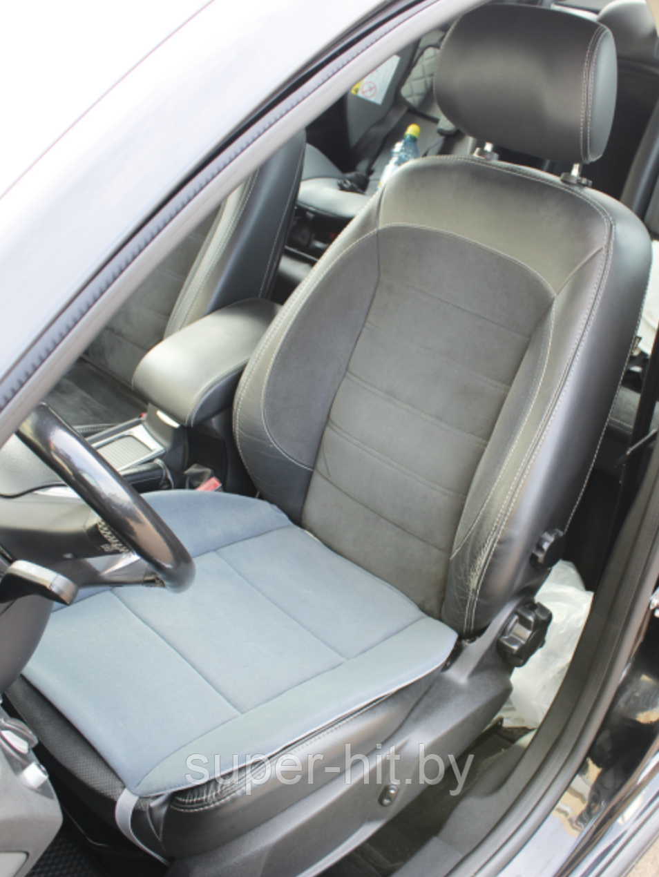 Универсальная накидка на сиденье авто LANATEX 51 см х 54 см. Серо-голубой - фото 2 - id-p218578293