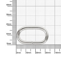 Кольцо овальное 25х13,5мм (3,8мм) никель роллинг