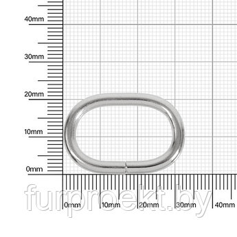 Кольцо овальное 25х15мм (3,5мм)  никель роллинг