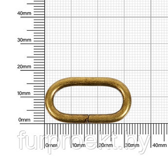 Кольцо овальное 25х10мм (3,5мм) антик роллинг