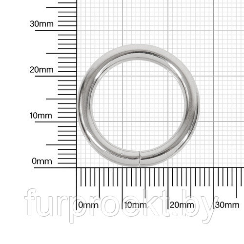 Кольцо №17 разъемн 3,5/19/26 мм никель роллинг