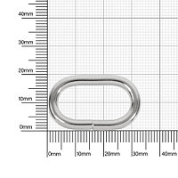 Кольцо овальное 25х12,93мм (3,63мм) никель роллинг (2023(25))