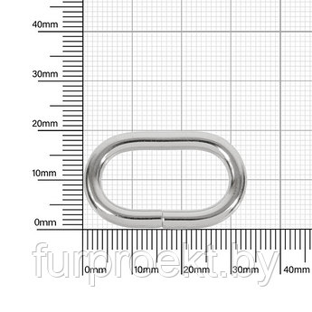 Кольцо овальное 25х12,93мм (3,63мм) никель роллинг (2023(25))