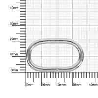 Кольцо овальное 30х15мм (3,5мм) никель роллинг