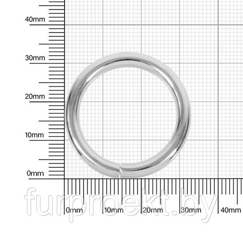 Кольцо №18 разъемн 4/25/33 мм никель роллинг D