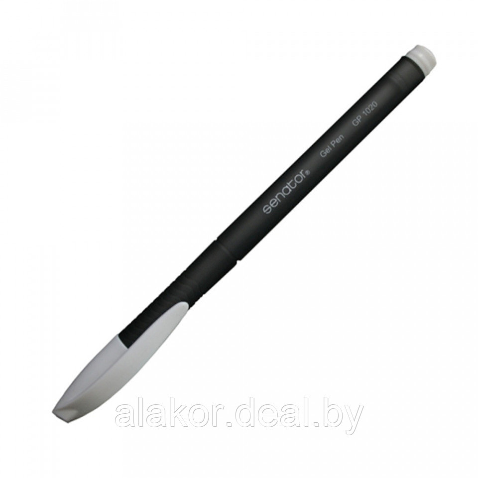 Ручка гелевая Senator GP10, черная, корпус черный, 0.5мм