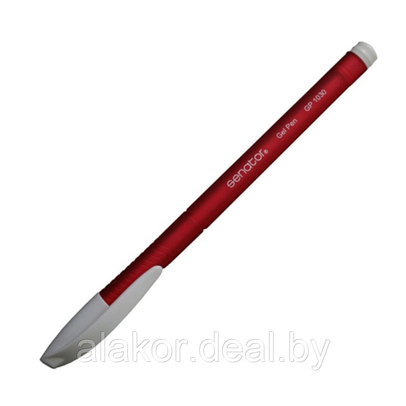 Ручка гелевая Senator GP10, красная, корпус красный, 0.5мм