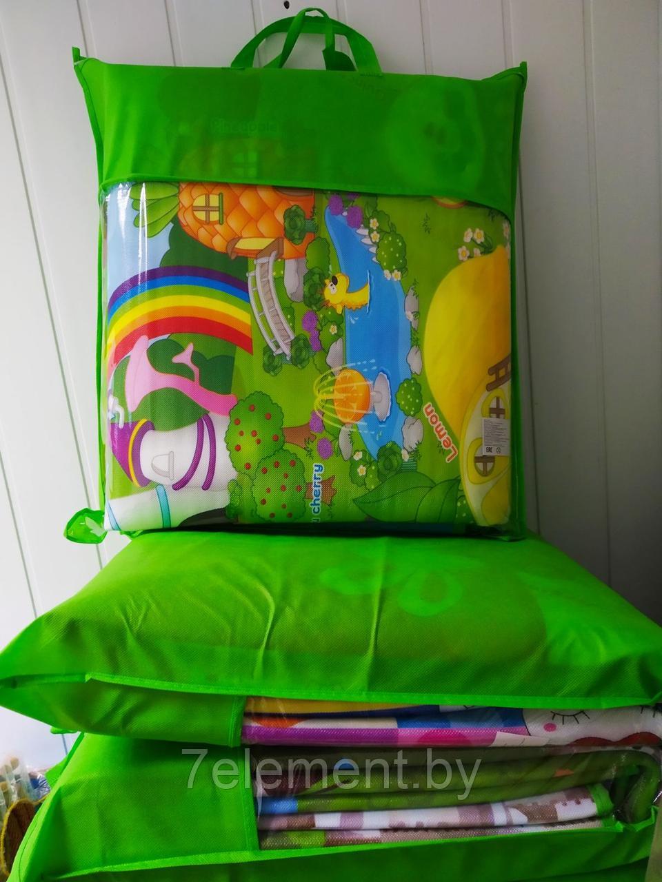 Детский развивающий двухсторонний игровой коврик, 200 x 180 см в сумке, термоковрик для детей малышей - фото 8 - id-p218601447
