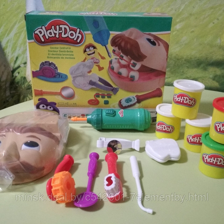 Мистер Зубастик Play-Doh, детский игровой набор пластилин для творчества Плей до для лепки стоматолог - фото 1 - id-p218601452